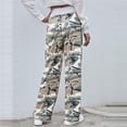 thumbnail image 4 of Pantalon à Jambe Grand pour Femmes Pantalon Décontracté Taille Haute Ample pour Femmes Pantalon Confortable Extensible à Imprimé Pantalon à Jambe Grand Pantalon Palazzo à Jambe Grand pour Femmes Pantalon Taille Haute pour Femmes, 4 of 9