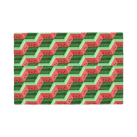 

Placemats Set of 4 Geometric Watermelon Heat Resistant Non - Slip Place mats Waterproof table mat for Kitchen Dining-6片装