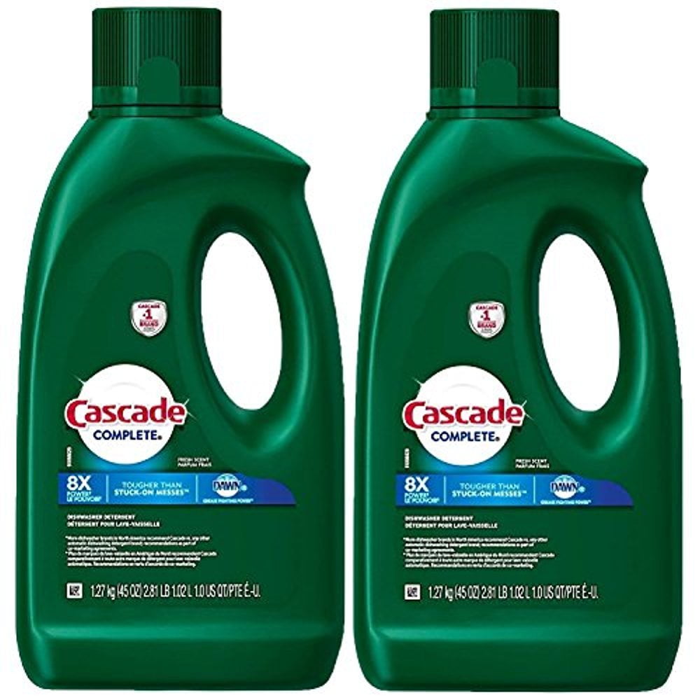 Cascade Complete Gel Dishwasher Detergent, Fresh Scent, 2 Packs of 45