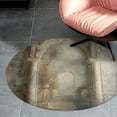 thumbnail image 4 of European Castle Round Carpet Circle Rug Outdoor Patio Area Rug Washable Large Area Rugs Hallway Room Decor Fitness Mats, 4 of 8