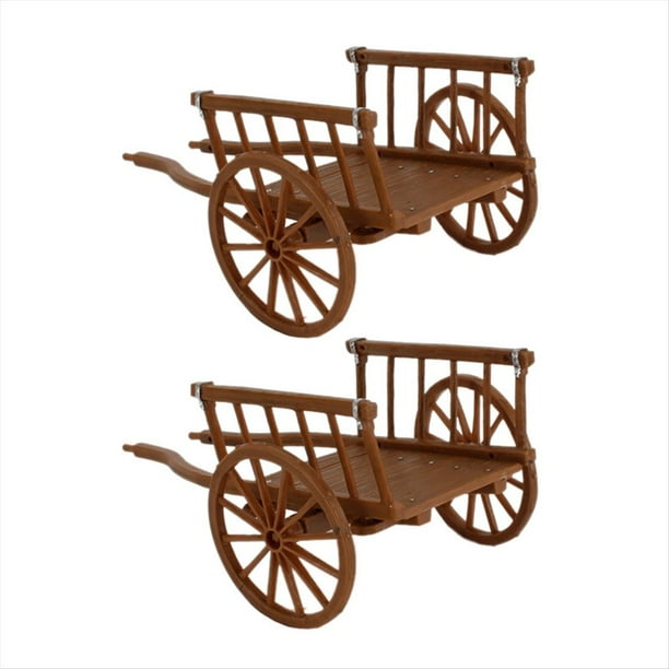 Modelo de Carrito, Carrito en Miniatura, Figuritas de Hadas, Rueda en Miniatura, Accesorio de Carretilla para Niños Pequeños, Carrito de Jardín, Juguete en Miniatura