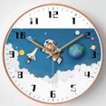 thumbnail image 1 of Reloj de pared silencioso para niños con astronauta de 12 ", reloj de pared redondo silencioso para niños (estilo 2), 1 of 4