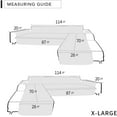 thumbnail image 6 of Wehilion Sofa Slipcover L Shape Sofa Cover Sectional Couch Cover Chaise Lounge Cover Reversible Sofa Cover Furniture Protector Cover for Pets Kids Children Dog Cat (Large, Light Blue/Light Blue), 6 of 7