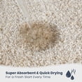 thumbnail image 2 of Alfombra de baño PURRUGS, antideslizante, superabsorbente, color beige, 50 x 75 cm, 2 of 7