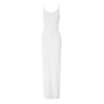 thumbnail image 6 of Franhais Women Beach Sleeveless Dress With Solid Color Geometric Pattern Long Type Skinny Version Clothing White Club Street Style（S-L）, 6 of 9