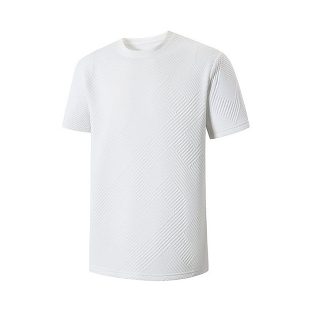 pstuiky Camisas de manga corta para hombre, Camiseta deportiva informal de manga corta con cuello redondo para hombre, transpirable y de seda helada. camisas casuales para hombre xxxxl