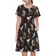 thumbnail image 1 of Easygdp Jumping Skull para Vestido Transpirable de Mujer, Vestido Suelto de Manga Corta con Pliegues y Bolsillos para el Verano, 1 of 6
