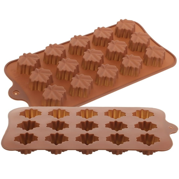 HOMEMAXS  2 PCS Maple Leaf Chocolate Molds Baking Making Professional Cake Shop Tools