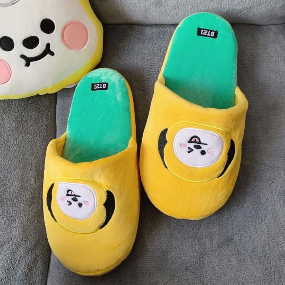BT21 Cute Plush Slippers Indoor Anti 