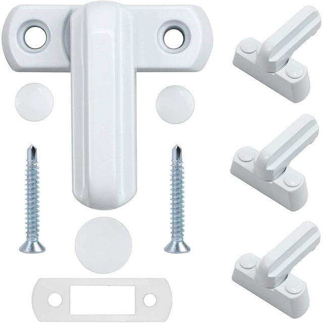4 Pack Sash Jammer Blocker - Door & Window Lock Anti Theft - Additional Home Security for PVC/uPVC Windows and Doors