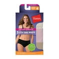 Hanes Women's ComfortSoft Waistband Low Rise Brief Panties 3Pack