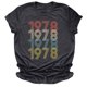 thumbnail image 2 of Puntoco Mujeres Casual Letras Imprimir Camisa O-cuello Manga Corta Camiseta tops Túnica Puntoco Puntoco-585, 2 of 3