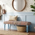 thumbnail image 2 of LR Home Nomad 47” Upholstered Accent Bench, Rainbow Striped, 2 of 13