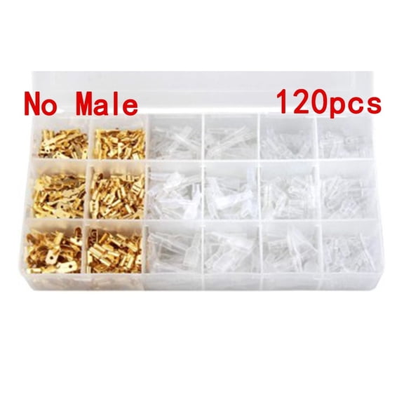 120 Pieces Of Cable Spade Lug Replacement Kit, Wire Terminal Crimp Connector