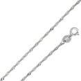 thumbnail image 4 of 14k White Gold Cross Religious Pendant Charm Singapore Necklace Chain (16), 4 of 5