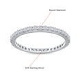 thumbnail image 2 of AFFY White Cubic Zirconia Eternity Ring in 14k White Gold over Sterling Silver-9, 2 of 3