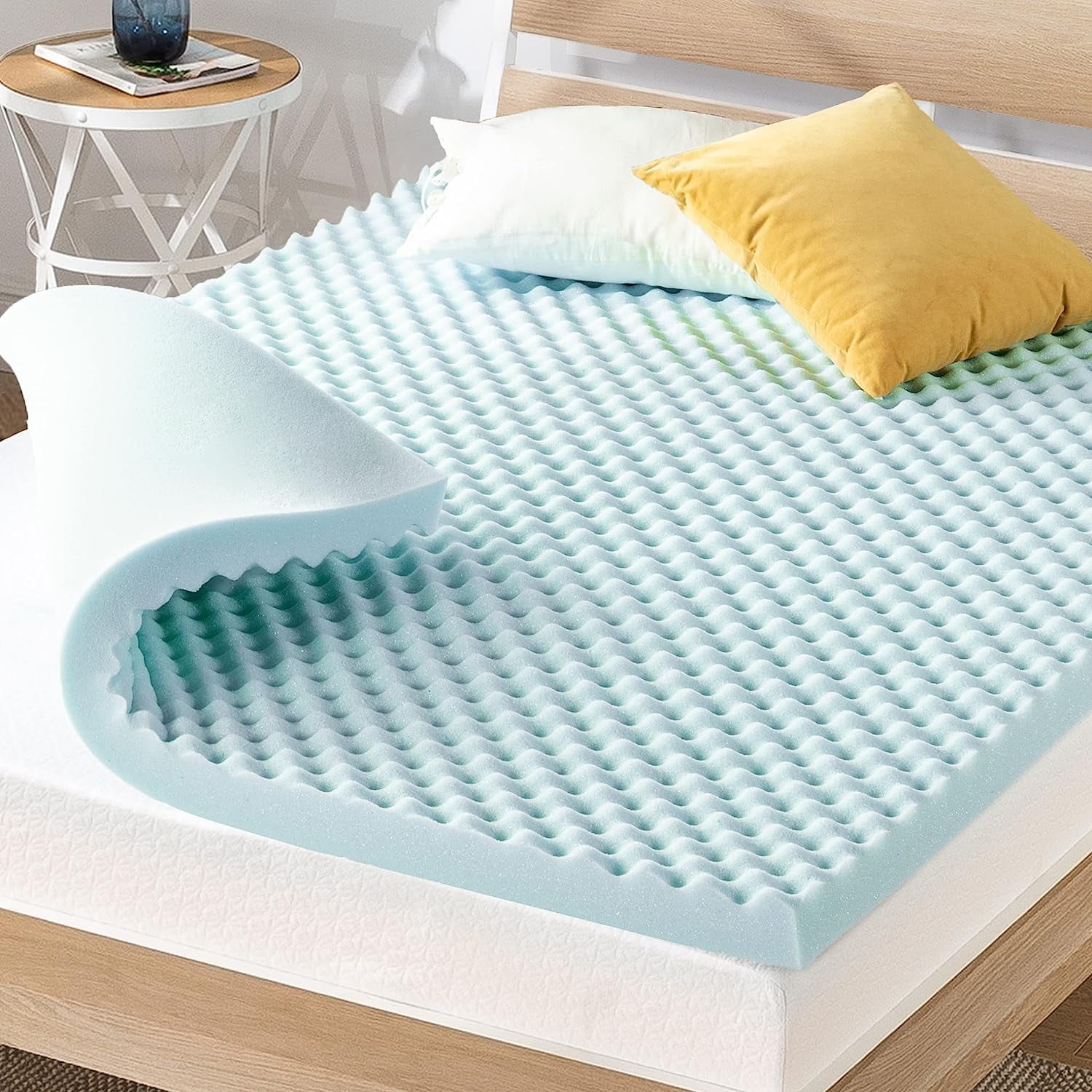 3 Inch Egg Crate Memory Foam, Cooling Gel Infusion, Full Mattress