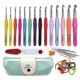 thumbnail image 1 of 36-Piece Crochet Set Colorful TPR Soft Handle Aluminum Crochet Hooks DIY Yarn Crochet Hooks Green Beard Bag Set, 1 of 5