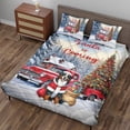 thumbnail image 3 of Santa is Coming Bernese Mountain Dog Merry Christmas Xmas Noel Truck Tree Quilt Bedding Set Berner Lover Gifts 1 Blanket Bed Cover 2 Pillowcases - 02023, 3 of 5