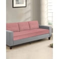 thumbnail image 2 of Vintage Peach Pink Couch Cushion Covers Stretch, Washable Sofa Seat Covers Individual Seat Cushion Sofa Slipcovers Farmhouse Retro Solid Color Linen Texture Couch Cover Furniture Protector M-1PCS, 2 of 7