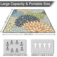 thumbnail image 5 of 80”x 80”Extra Large Floral Art Modern Classic Picnic Blankets Waterproof Foldable Beach Blanket Sandproof,3-Layer Thicking Outdoor Packable Blanket for Camping, Park, Beach, Grass, Indoors, 5 of 6