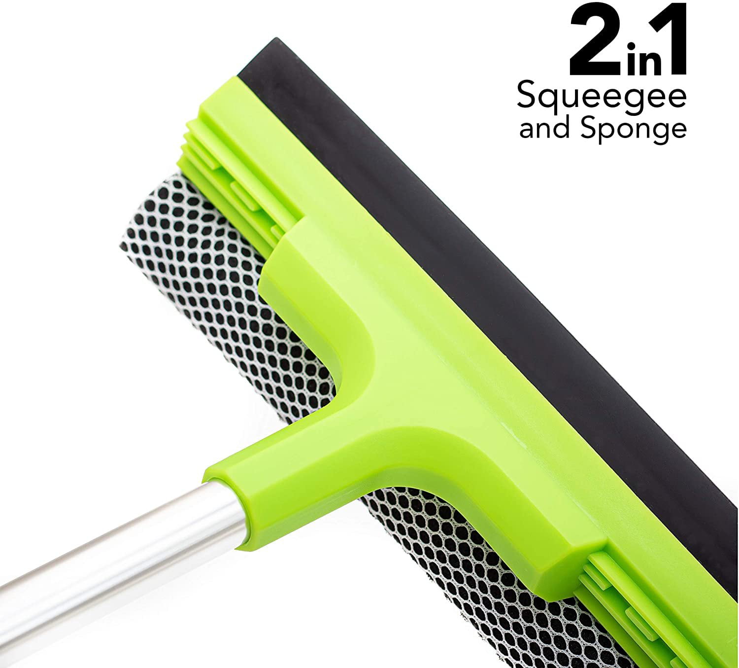 coksdupid 3-in-1 window squeegee, multifunctional window cleaning tools  with sponges and spray, window washing kit for car windshield