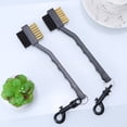 thumbnail image 2 of 5PCS Double Side Cleaning Brush Copper Bristle Club Groove Cleaner Brush Club Cleaning Tool, 2 of 5