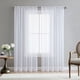 thumbnail image 4 of cortinas de tul blanco súper suaves y agradables al tacto para decoración de sala de estar, velo moderno de gasa sólida transparente, 4 of 4