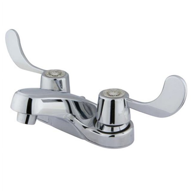 Kingston Brass KB181G Two Handle 4 in. Centerset Lavatory Faucet with Grid Strainer