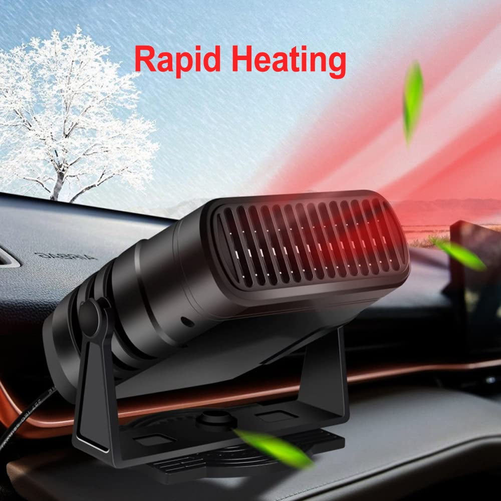 Portable Car Heater, 12V 150W 2 in 1 Heating Fan Defroster Demister Car Amplifier Cooling Fans