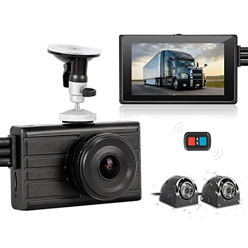 VSYSTO 3CH Dash Cam Front 1080P Sides 720P View Blind Spot Camera