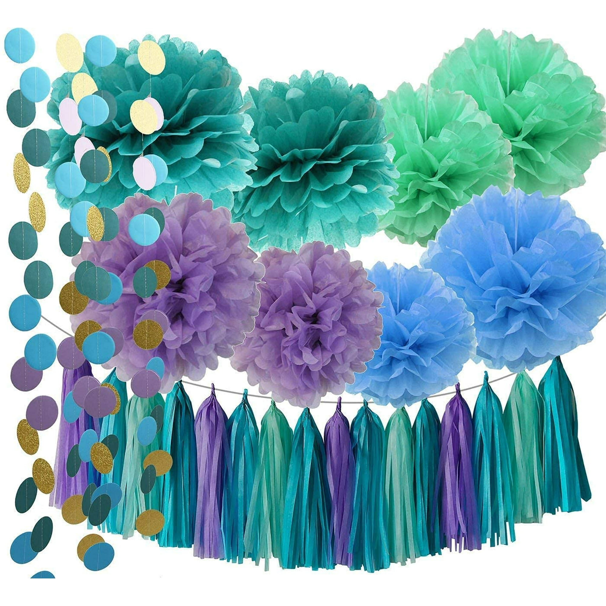 Under The Sea Party Supplies/Mermaid Decorations Teal Purple Mint