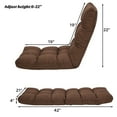 thumbnail image 2 of Costway Adjustable 14-Position Floor Chair Folding Lazy Gaming Sofa Lounge Chair Coffee, 2 of 11