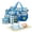 Blue, variant on 5 Pcs Multifunctional Baby Nappy Diaper Changing Bag Set Maternity Mummy Handbag Portable Nappy Basket Storage Organizer Maternity Baby Bag for Boys Girls Grey