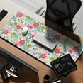 thumbnail image 2 of Long Mouse Pads for Desk,Pioneer Flower Floral Print Pattern Desk Mats on Top Of Desks, Desk Mouse Pad Extra Large with 3mm Non-Slip Base and Stitched Edge for Gaming,Office,Work,Home 35.4"x15.7", 2 of 6