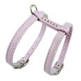 thumbnail image 3 of Genuine Leather Dog Harness for Toy Breeds X-small. 10"-13" Chest Circumference Rhinestones (Lilac), 3 of 3
