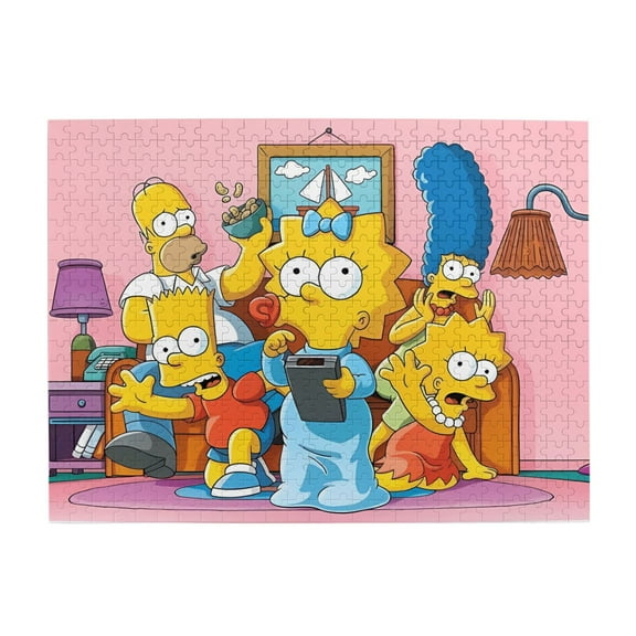 500pcs Simpsons Jigsaw Puzzles Cartoon Anime Picture Puzzle Birthday Present Game For Teen And Adults