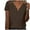 Brown-07, variant on Mittory Women's Plus Size Tops Short Sleeve V Neck Scalloped T Shirts Dressy Casual Blouse Loose Fitted Tees