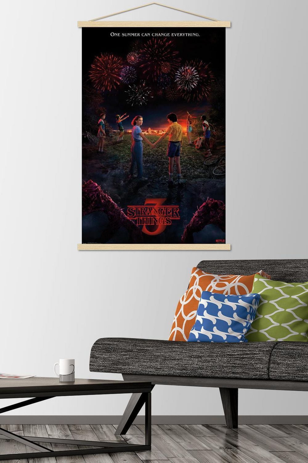 Netflix Stranger Things: Season 3 - Key Art Wall Poster, 22.375" x 34" Framed