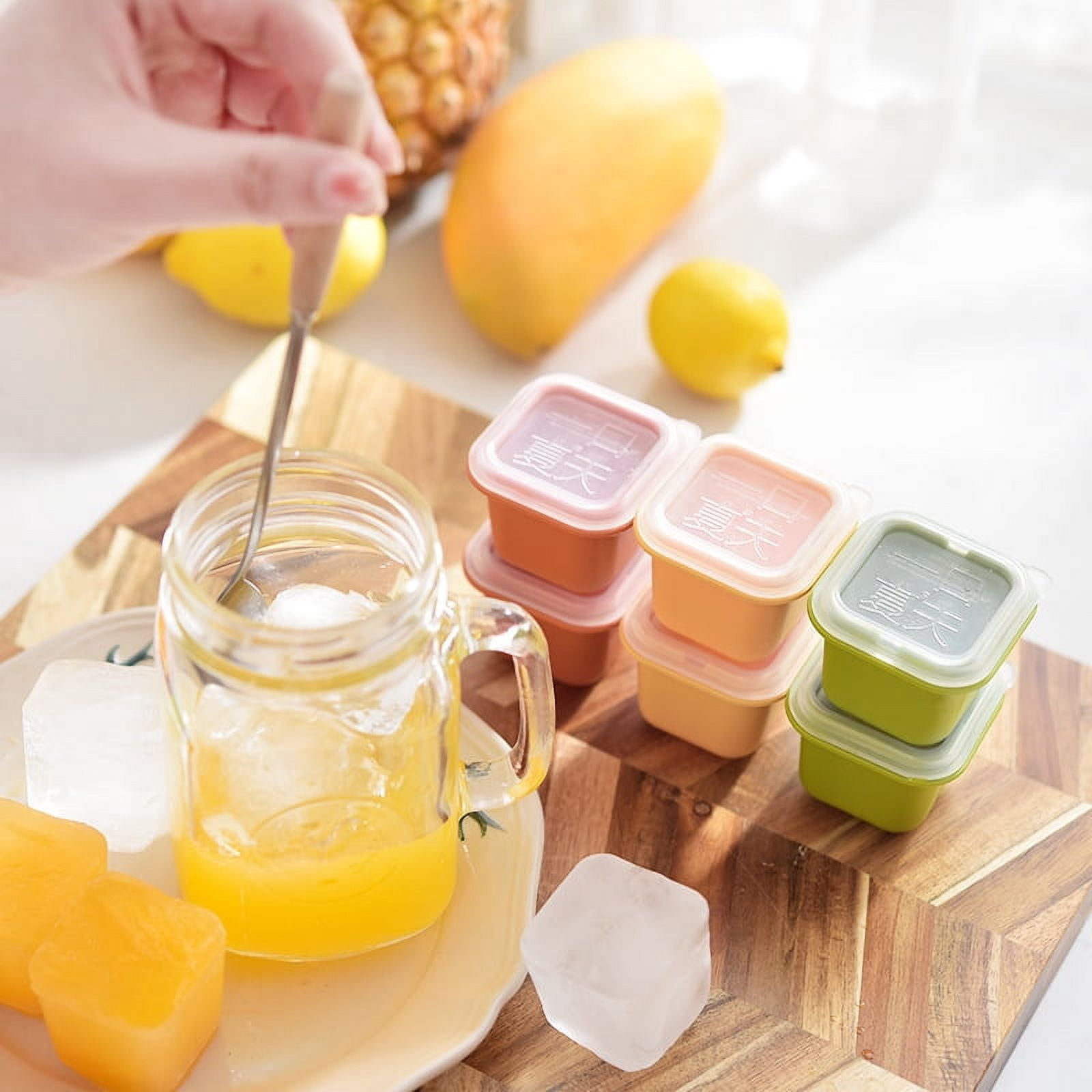 6/1PCS Mini Ice Cube Maker Square Ice Hockey Mold Jelly Pudding Yogurt Ice Cube Mould Reusable Freezing Gadget For Whiskey Drink