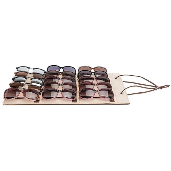 Hanging Sunglasses Organizer Wall Mounted 15 Slots Glasses Storage Organizer Holder