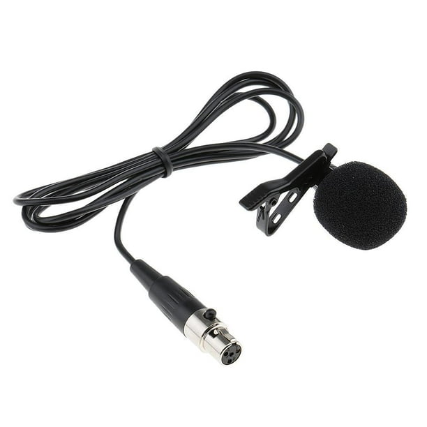 Micrófono de Solapa de Lazo de Solapa Negro - 3.5 Mm / 3Pin / MINI XLR Yuyangstore Micrófono con clip