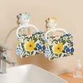 thumbnail image 6 of Yellow with Blue Flower Kitchen Cloth Dish Towels for Drying Washing Absorbent Dish Rags Reusable soft kitchen dishcloth set 6 Pack, 6 of 9