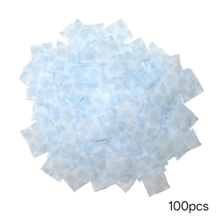 BANIRO Silica Gel Packs 100 Packets 2 Gram Desiccant Moisture Absorber Oil Resistant for Food Storage Safes