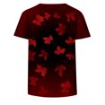 thumbnail image 3 of FRSASU Canadian Maple Leaf Graphic T-shirt for Men Canada Day Flag Casual Short Sleeve Crew Neck Tee Tops Wine-B, 3 of 4