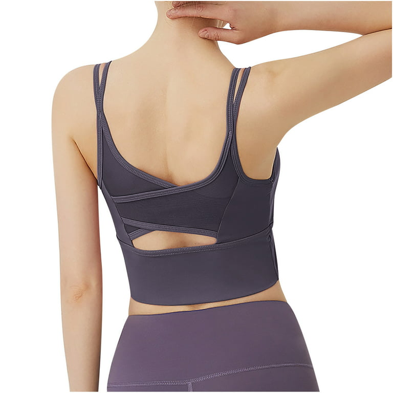 Aueoeo Sport Bras for Women High Support, Plus Size Push Up