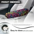 thumbnail image 7 of Yuyamidu Colorful Leopard Print Car Seat Armrest Covers Fashion Car Arm Rest Decorative Accessories 2 Pcs Easy to Install Armrest Protector Covers for Cars SUVs Trucks, 7 of 7