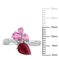 thumbnail image 2 of Everly Women's Ruby and Sapphire 14k White Gold Ring, 2 of 8