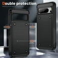 thumbnail image 2 of Dteck Shockproof for Google Pixel 8 Pro Case Military Grade Drop Tested Heavy Duty 3 in 1 Hybrid Hard Back & Soft Edge Slim Protective Case,Black, 2 of 7