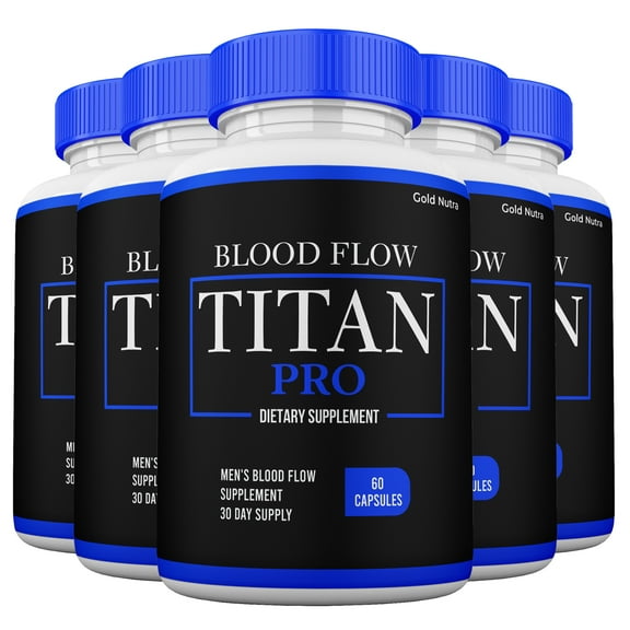 (5 Pack) Titan Pro Pills, Max Performance Titan Pro Capsules High Potency Formula for Men, 5 Month Supply